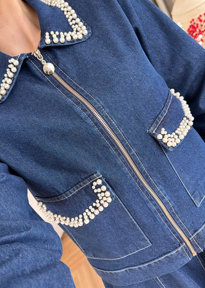 İncili Denim Takım LACİVERT