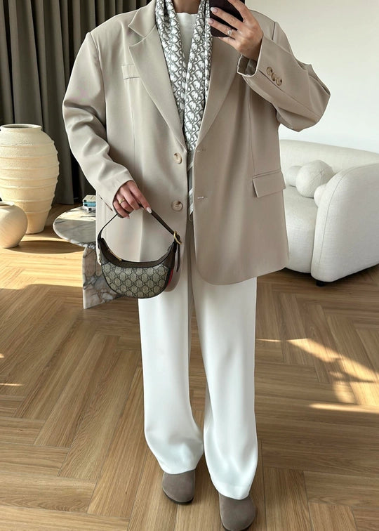 Süs Cepli Oversize Ceket TAŞ